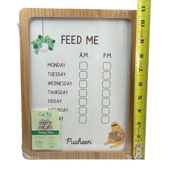 BRAND NEW Pusheen Box Cat Kit Feeding Chart Reminder Dry Erase Board Spring 2022 - Picture 2 of 10